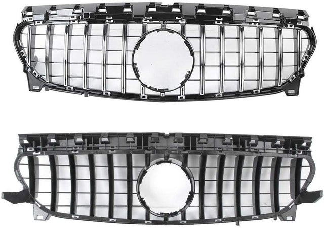 KIMISS Gt-Style Front Grill Silver ABS Fit for CLA W117 2015-2019