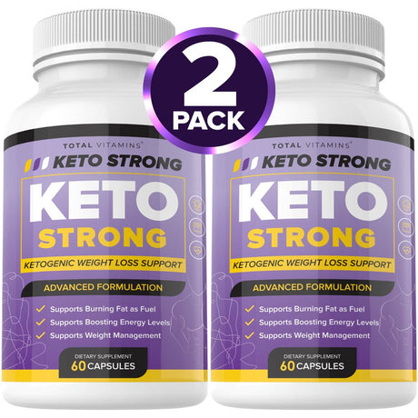 Keto Strong Pills Advanced Weight Loss Diet 800Mg Keto Burn GT BHB Ketones 60 Capsules 2PACK