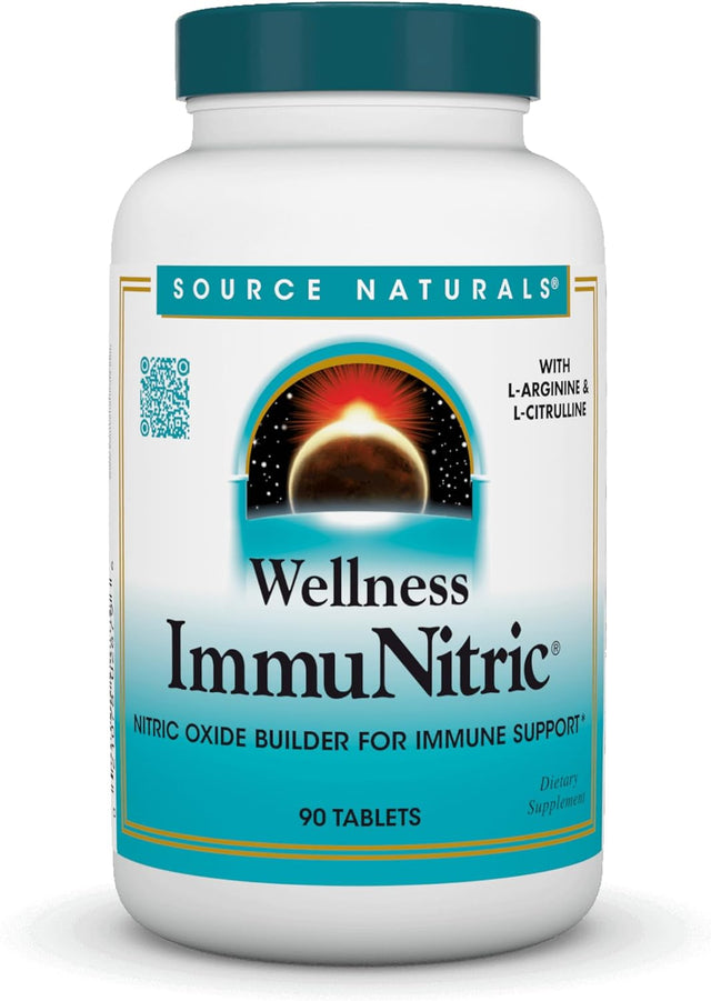 Source Naturals Wellness Immunitric, Nitric Oxide Builder for Immune System Support* - 90 Tablets