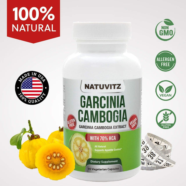 Garcinia Cambogia Extract 70% HCA – Vegan Friendly, Gluten Free, Non-Gmo Supports and Improves Digestion System, Metabolism Booster Pills 1600Mg (90 Count)