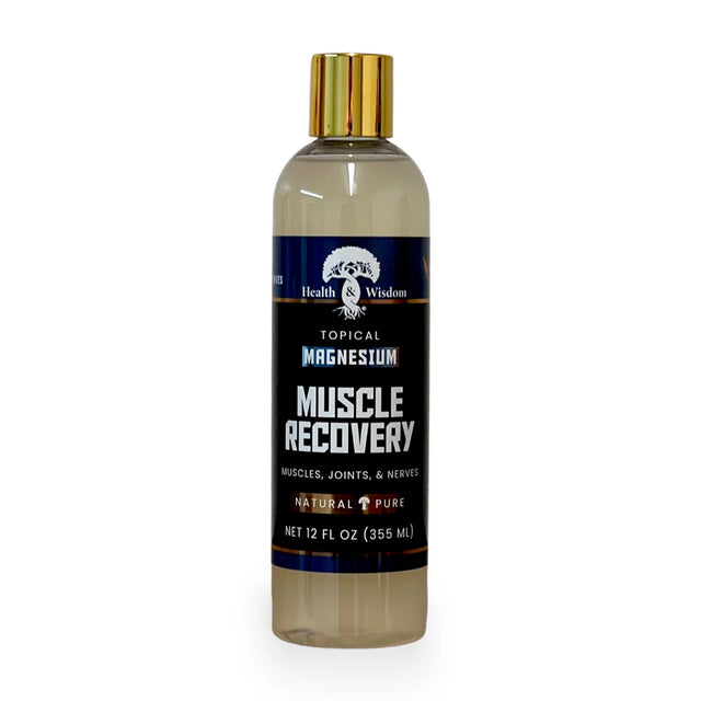 Health and Wisdom - Magnesium Muscle Recovery - 12 Oz. for Pre and Post Workout