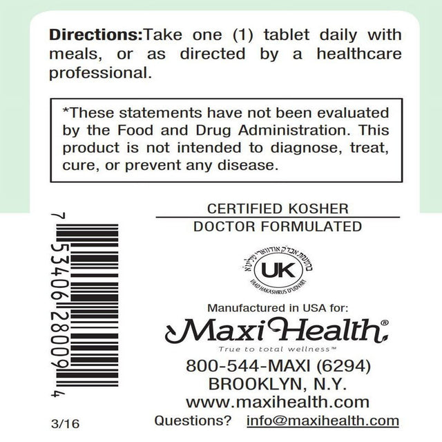 Maxi Health Kosher Vitamin D3 3000 IU - 90 Tablet