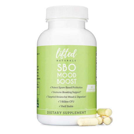 Lifted Naturals, SBO Mood Boost, Spore Based Probiotics, 60 Day Supply