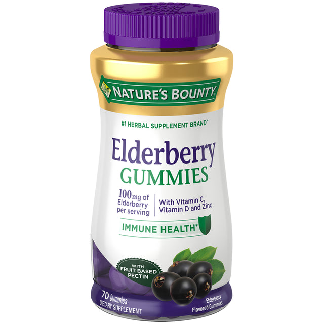 Nature'S Bounty Elderberry Immune Support Gummies, 100 Mg, 70 Ct