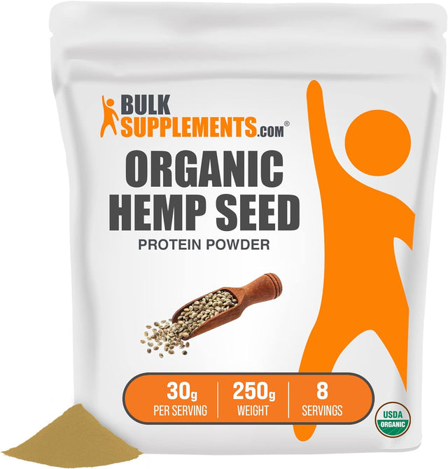 BULKSUPPLEMENTS.COM Organic Hemp Seed Powder - Vegan Protein Powder - Unsweetened Protein Powder - Superfood Protein Powder (250 Grams - 8.8 Oz)