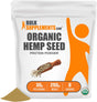 BULKSUPPLEMENTS.COM Organic Hemp Seed Powder - Vegan Protein Powder - Unsweetened Protein Powder - Superfood Protein Powder (250 Grams - 8.8 Oz)