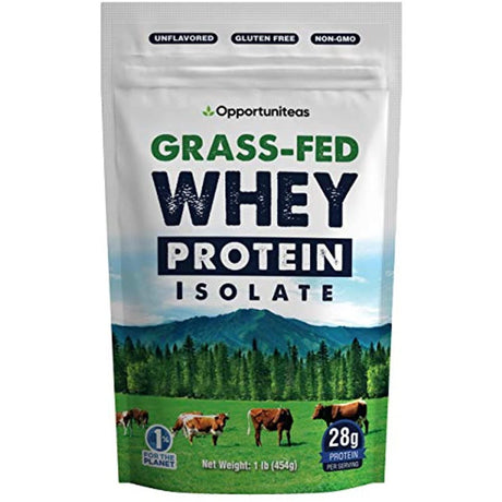 Grass Fed Whey Protein Powder Isolate - Unflavored - Low Carb Keto & Paleo Diet Friendly - Pure Grass-Fed Protein for Shakes, Smoothies, Drinks & Recipes- Non GMO & Gluten Free - 1 Pound