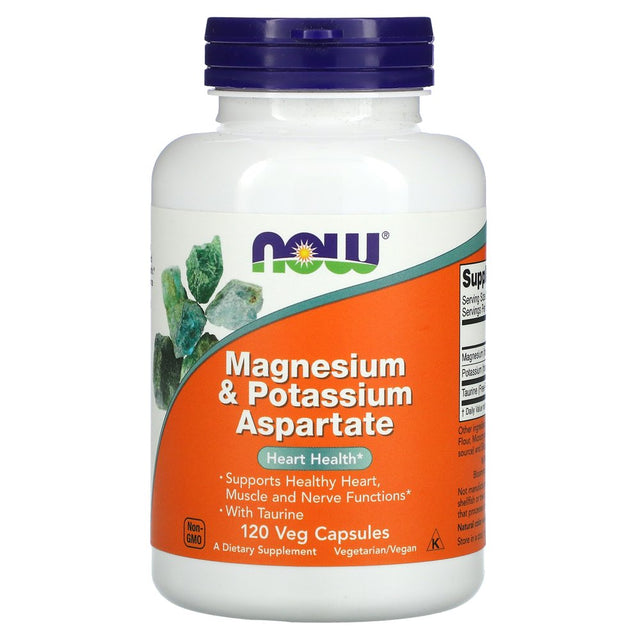 NOW Foods, Magnesium Potassium Aspartate, 120 Veg Capsules