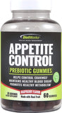 Appetite Control Gummies, Suppressant for Weight Loss, Feel Fuller Faster, Raspberry Flavor, Black and Green, 60 Count