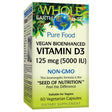 Whole Earth & Sea from Natural Factors, Vitamin D3 5000 IU (125 Mcg), Whole Food Supplement, Vegan, 60 Capsules (60 Servings)