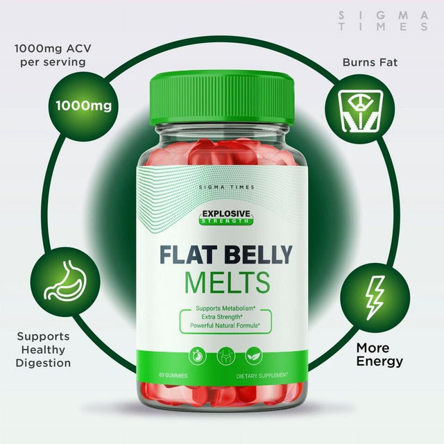 Flat Belly Melts Keto ACV Gummies for Weight Loss 60 Count