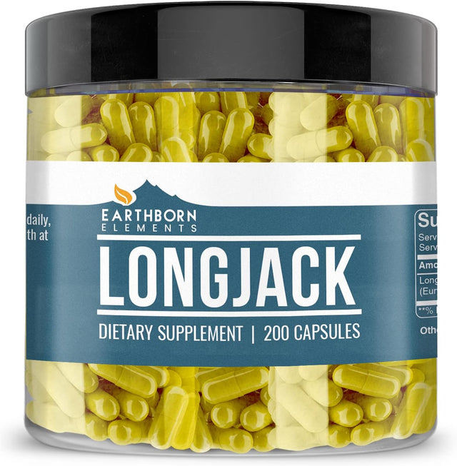 Earthborn Elements Longjack Tongkat Ali Extract (200 Capsules) Non-Gmo & Gluten-Free