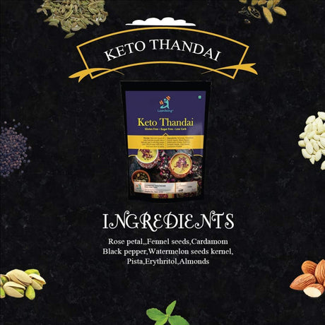 Leanbeing Keto Badam Pista Thandai Premix 200Gm |Sugar-Free, Organic, Gluten-Free, Low Carb, Ultra-Low Gi, Vegan.