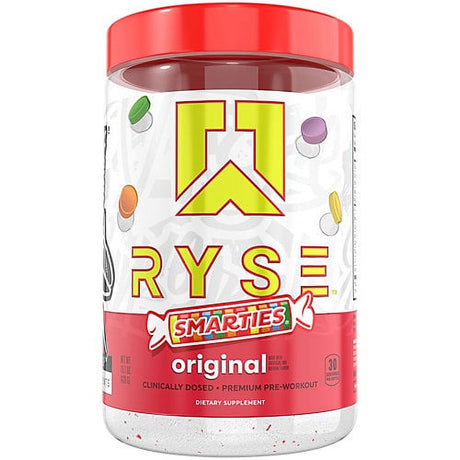 RYSE Loaded Pre Workout Powder Supplement for Men & Women | Pumps, Energy, Focus | Beta Alanine + Citrulline | 390Mg Caffeine | 30 Servings (Smarties Original)