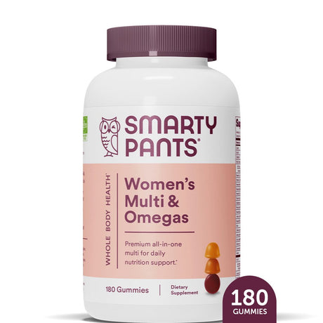 Smartypants Women'S Multi & Omega 3 Fish Oil Gummy Vitamins with D3, C & B12 - 180 Ct