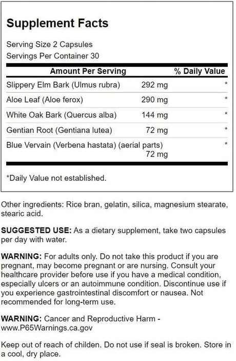 Swanson Colon Helper - Promotes Digestive Health Using Vervain, Goldenseal Root, Slippery Elm Bark & More - Herbal Supplement Aiding Healthy Eliminations - (60 Capsules) 1 Pack