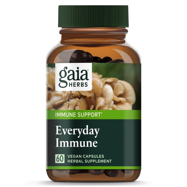 Gaia Herbs Everyday Immune Mushrooms & Herbs -- 60 Vegan Capsules