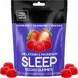 Happy Healthy Wellness Melatonin & Magnesium Sleeping Gummies, Vegan, Gluten & Gelatin Free Natural Flavor Gummy for Sleep Support, Dream Supplement, Strawberry