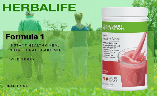 HERBALIFE COMBO FIVE FORMULA 1 Healthy Nutritional Shake Mix (Wild Berry 750G)-Herbal ALOE CONCENTRATE PINT 473Ml-Personalized PROTEIN POWDER 360G-Herbal TEA CONCENTRATE 51G with SHAKER CUP and SPOON