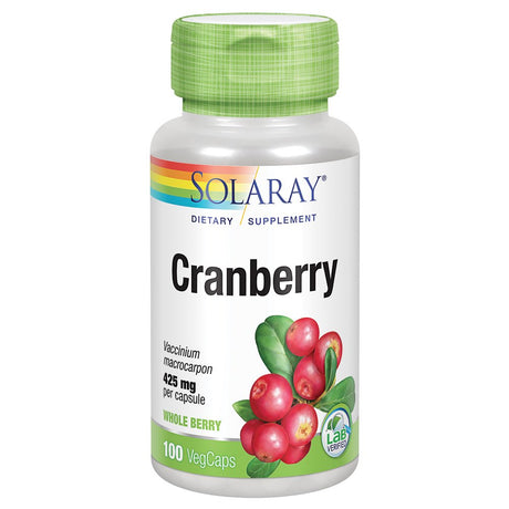 Solaray Cranberry Berry 850 Mg | Healthy Urinary Tract and Cardiovascular Function Support | 50 Servings | 100 Vegcaps