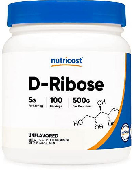 Nutricost D-Ribose Powder 500 Grams - 5000Mg per Serving, Non-Gmo (500 Grams)