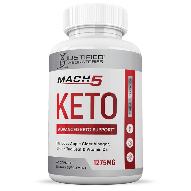 (2 Pack) Mach 5 Keto ACV Pills 1275Mg Dietary Supplement 120 Capsules