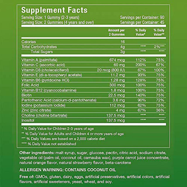 Noorvitamins Kids Formula Daily Gummy Multivitamin: Vitamin C, D3, and Zinc for Immunity, B6 & B12 for Energy. Non-Gmo, Allergen & Gluten Free Halal Gummy - 90 Count