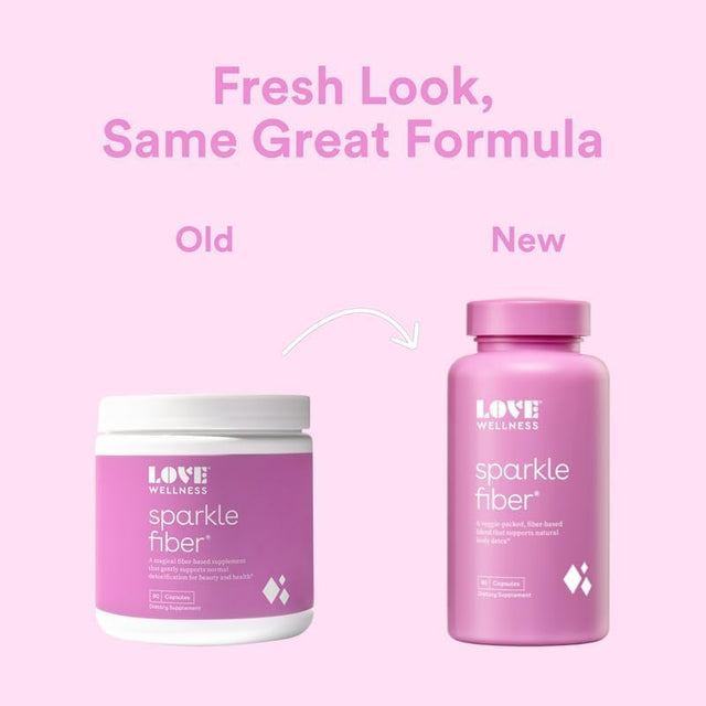 Love Wellness Bye Bye Bloat, Sparkle Fiber, Metabolove | Digestive Enzymes, Metabolism Booster & Bloating Relief for Women | Supports Regularity, Weight Management, Gas Relief & Water Retention