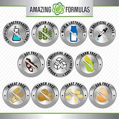 Amazing Formulas DMAE (Dimethylaminoethanol) 250Mg Veggie Capsules -Supports Performance & Faster Workout Recovery* -Stimulates Focus & Cognitive Functions* (200 Count)