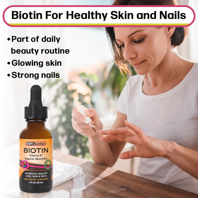 MAX ABSORPTION Biotin Liquid Drops (Mixed Berry), 5000 Mcg Biotin per Serving, 60 Servings, No Artificial Preservatives, Vegan Friendly, Support Healthy Hair, Strengthen Nails, Improve Skin Health