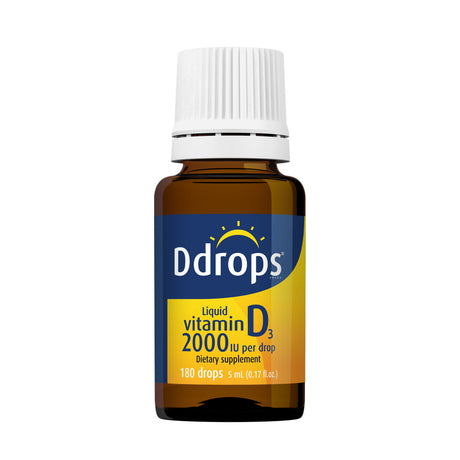 Ddrops Adult Liquid Vitamin D3 Drops, 2000 IU per Drop, 0.17 Fl Oz