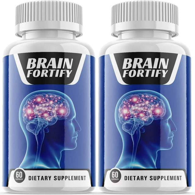 (2 Pack) Brain Fortify - Brain Boost Supplement - Dietary Supplement for Focus, Memory, Clarity, Cognitive - Advanced Nootropic Support Formula for Maximum Strength - 120 Capsules