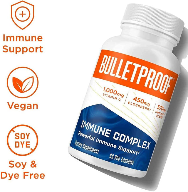 Bulletproof Immunity Bundle, Bundle and save with Immune Complex, 90 Capsules, and Glutathione Force, 90 Capsules, Antioxidants, Vitamin C, and Elderberry Kit