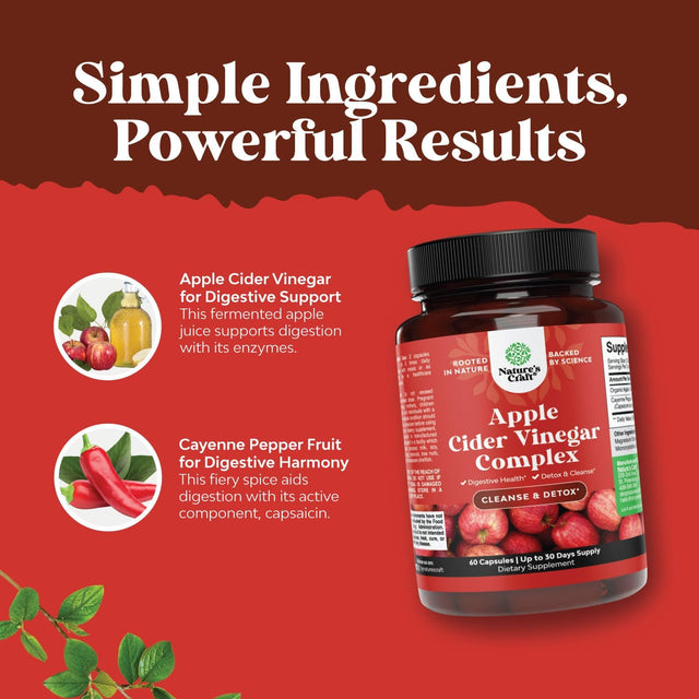 Potent Apple Cider Vinegar Capsules – ACV Pills Nutritional Supplements for Digestive Health with Natural Cleansing and Size Reducing Formula for Women and Men Designed to Help You Reach Your Goal