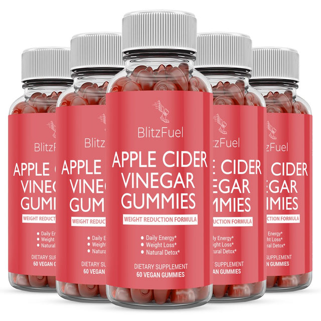 Blitzfuel Apple Cider Vinegar Gummies – Fomulated with the Mother for Complete Cleanse & Detox – Folate, Vitamin B12, Pomegranate, Beetroot – Potent Weight Management Supplement 240 Gummies