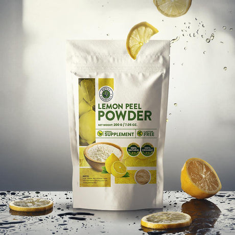 Lemon Peel Powder 200 Grams (7.05 Oz.) Herbal Supplement for Skin and Hair