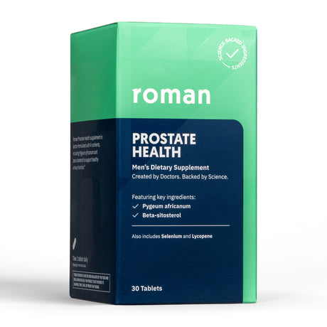 Roman Prostate Health Supplement for Men with Beta-Sitosterol and Lycopene, 30 Tablets