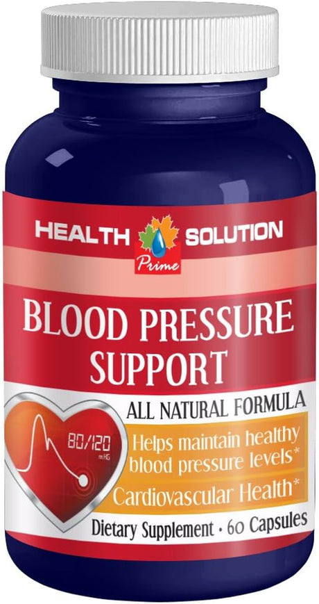 Blood Pressure Essentials - Blood Pressure Support 690MG - All Natural Formula - Garlic Pills - 1 Bottle (60 Capsules)