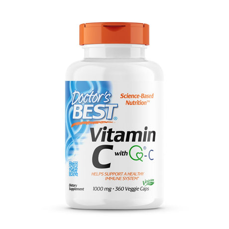 Doctor'S Best Vitamin C with Quali-C 1000 Mg, Non-Gmo, Vegan, Gluten Free, Soy Free, Sourced from Scotland, 360 Veggie Caps