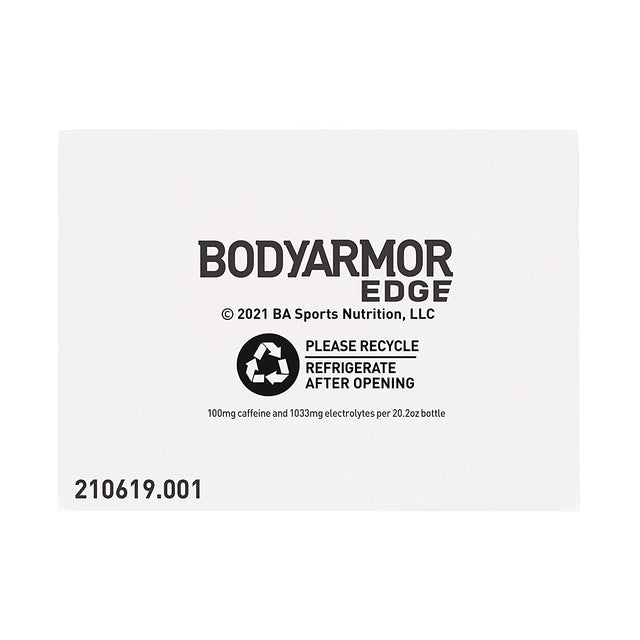 BODYARMOR EDGE Sports Drink with Caffeine, Berry Blitz, Potassium-Packed Electrolytes, Caffeine Boost, Natural Flavors with Vitamins, Perfect for Athletes 20.2 Fl Oz (Pack of 12)