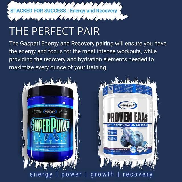 Gaspari Nutrition: Proven Eaas, Vegan Fermented Eaas, Enhances Recovery & Replenishes Electrolytes, Non-Gmo (30 Servings, Blueberry Acai)