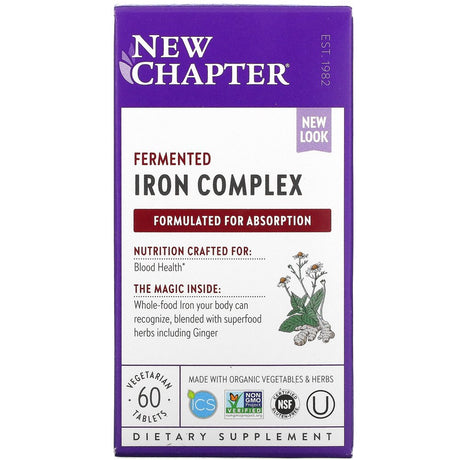 New Chapter, Fermented Iron Complex, 60 Vegetarian Tablets