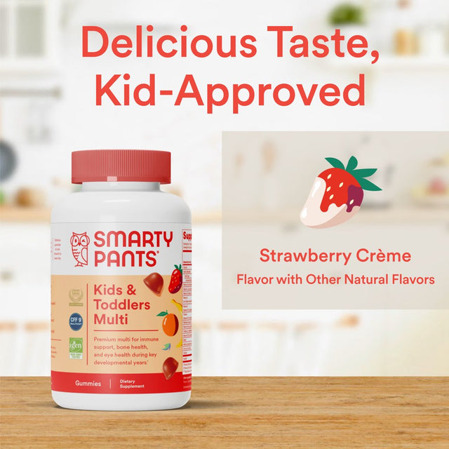 Smartypants Kids & Toddler Multi Gummy Vitamins with D3, C & B12 - 60Ct