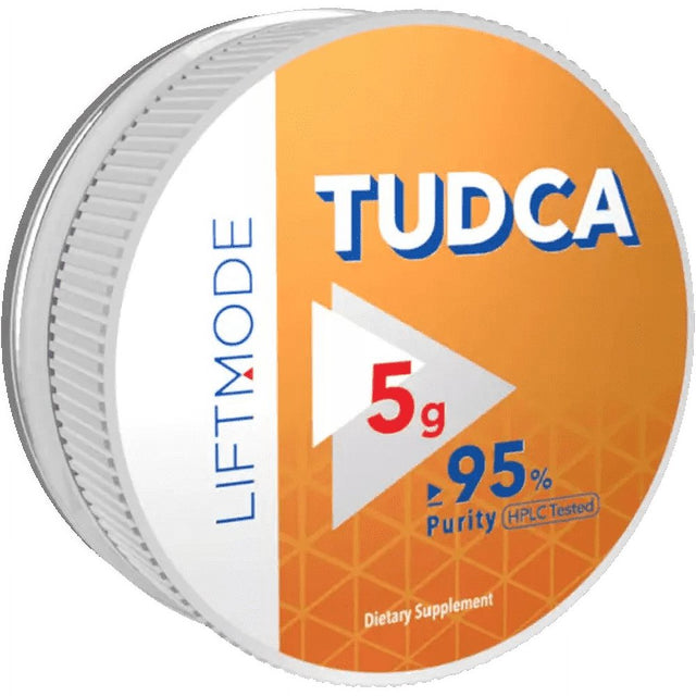 Liftmode TUDCA Sodium (Tauroursodeoxycholic Acid, Taurine-Udca) Powder Supplement - for Liver Support & Gut Health | Fat Burner | Vegetarian, Vegan, Non-Gmo, Gluten Free - 5 Grams (10 Servings)