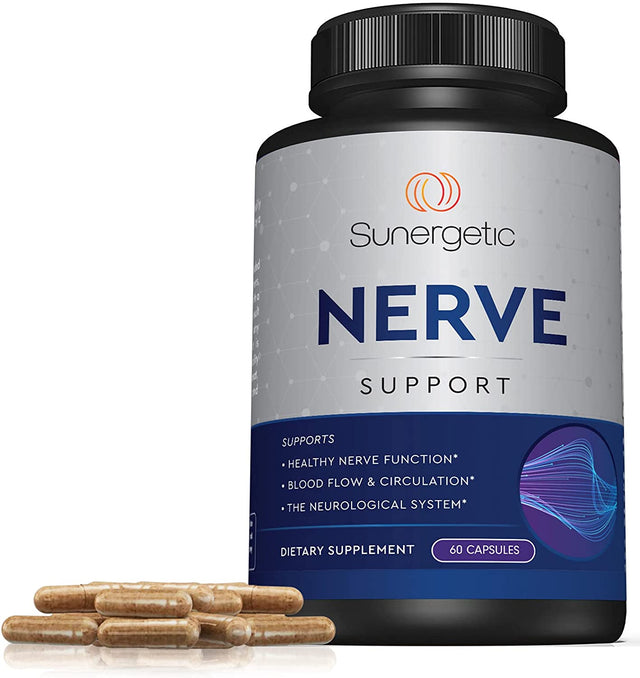 Premium Nerve Support Supplement – with Alpha Lipoic Acid (ALA) 600 Mg, Acetyl-L-Carnitine (ALC) & Benfotiamine - Nerve Support Formula for Healthy Circulation, Feet, Hands & Toes - 60 Capsules