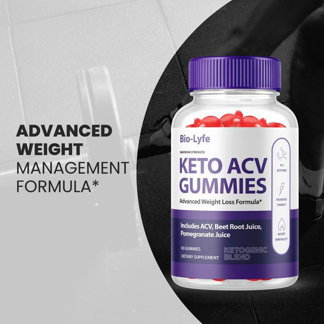 (3 Pack) Biolyfe Keto ACV Gummies - Energy & Focus Boosting Dietary Supplements for Weight Management & Metabolism - Fat Burn - 180 Gummies