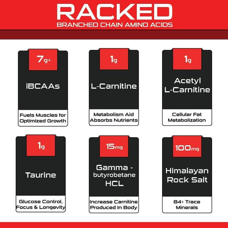 Bucked Up- BCAA RACKED™ Branch Chained Amino Acids | L-Carnitine, Acetyl L-Carnitine, GBB | Post Workout Recovery, Protein Synthesis, Lean Muscle Bcaas That You Can Feel! 30 Servings (Watermelon)