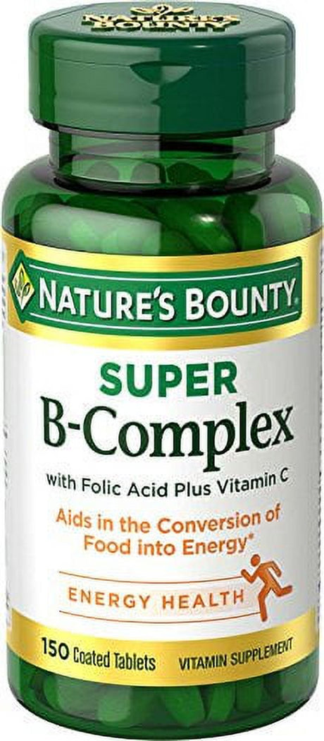 Nature'S Bounty B-Complex with Folic Acid plus Vitamin C, Tablets 150 Ea