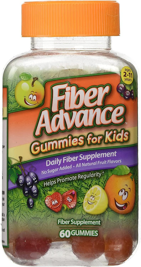 Fiber Advance Gummies for Kids Daily Fiber Supplement, 60 Count (2Pack)