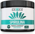 Zhou Spirulina Powder, Nutrient Rich Superfood, California Grown, 100% Pure, Vegan, Gluten Free, Non-Gmo, Non-Irradiated, Perfect for Smoothies, Juices, 48 Servings, 6 Oz